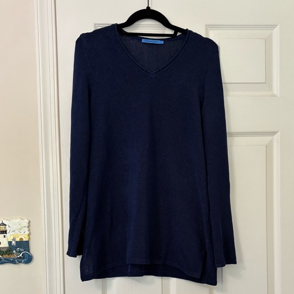 J. McLaughlin Sweaters - J. McLaughlin Callum V Neck Sweater Havana Knit Cotton Blend